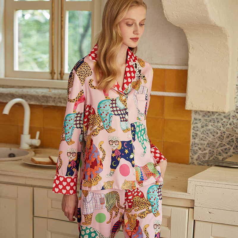 Leopar Desenli Sevimli Pijama Takımı - ÖzgeButik