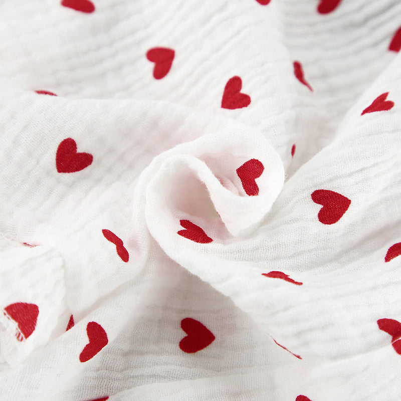 Kalp Baskılı Pamuklu Yazlık Takım - ÖzgeButik