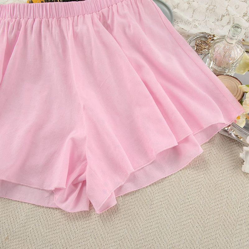 Pembe Rahat Pamuklu Bol Pijama Takımı - ÖzgeButik