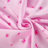 Pembe Çiçek Desenli Uzun Kollu Düğmeli Kadın Tulum Pijama - ÖzgeButik